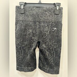 Gymshark Adapt Animal Seamless Cycling Shorts Womens Small Black High Waist